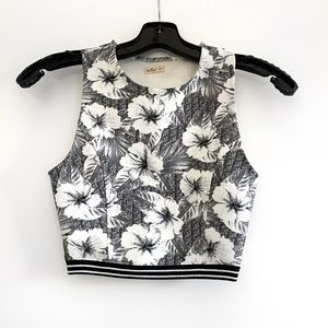 Hollister floral crop top tank